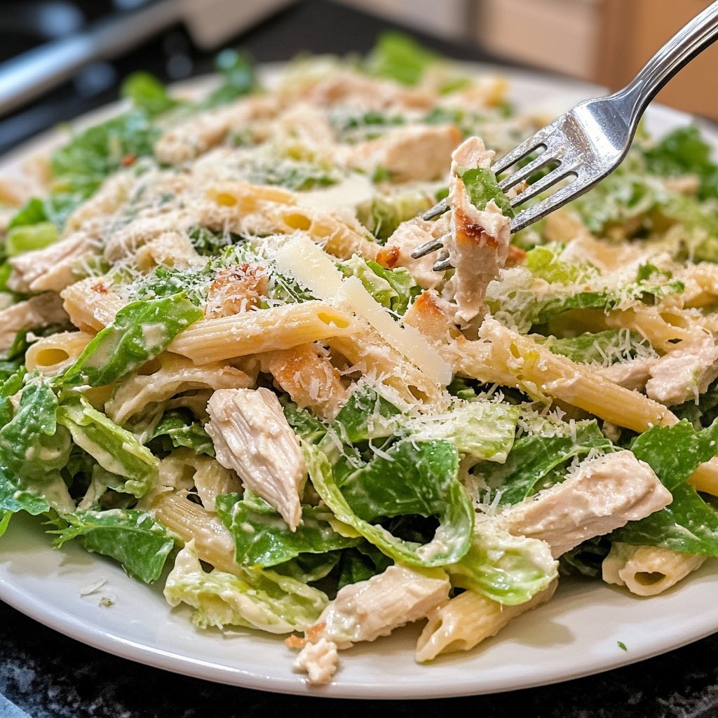 Chicken Caesar Pasta Salat