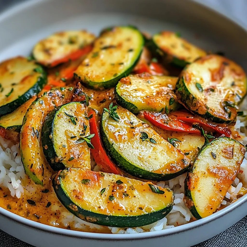 Cremiges Paprika-Zucchini-Hähnchen
