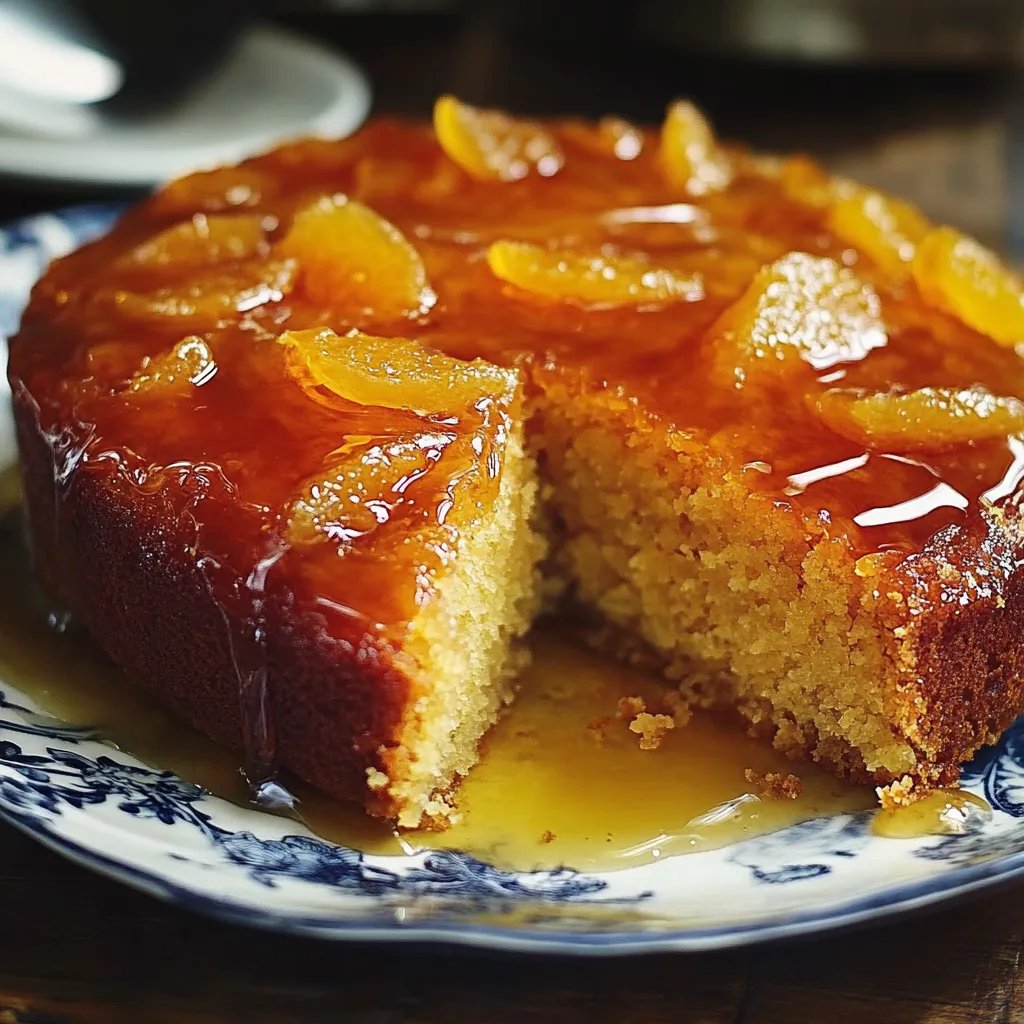 Sticky Orange Marmalade Cake with Golden Syrup