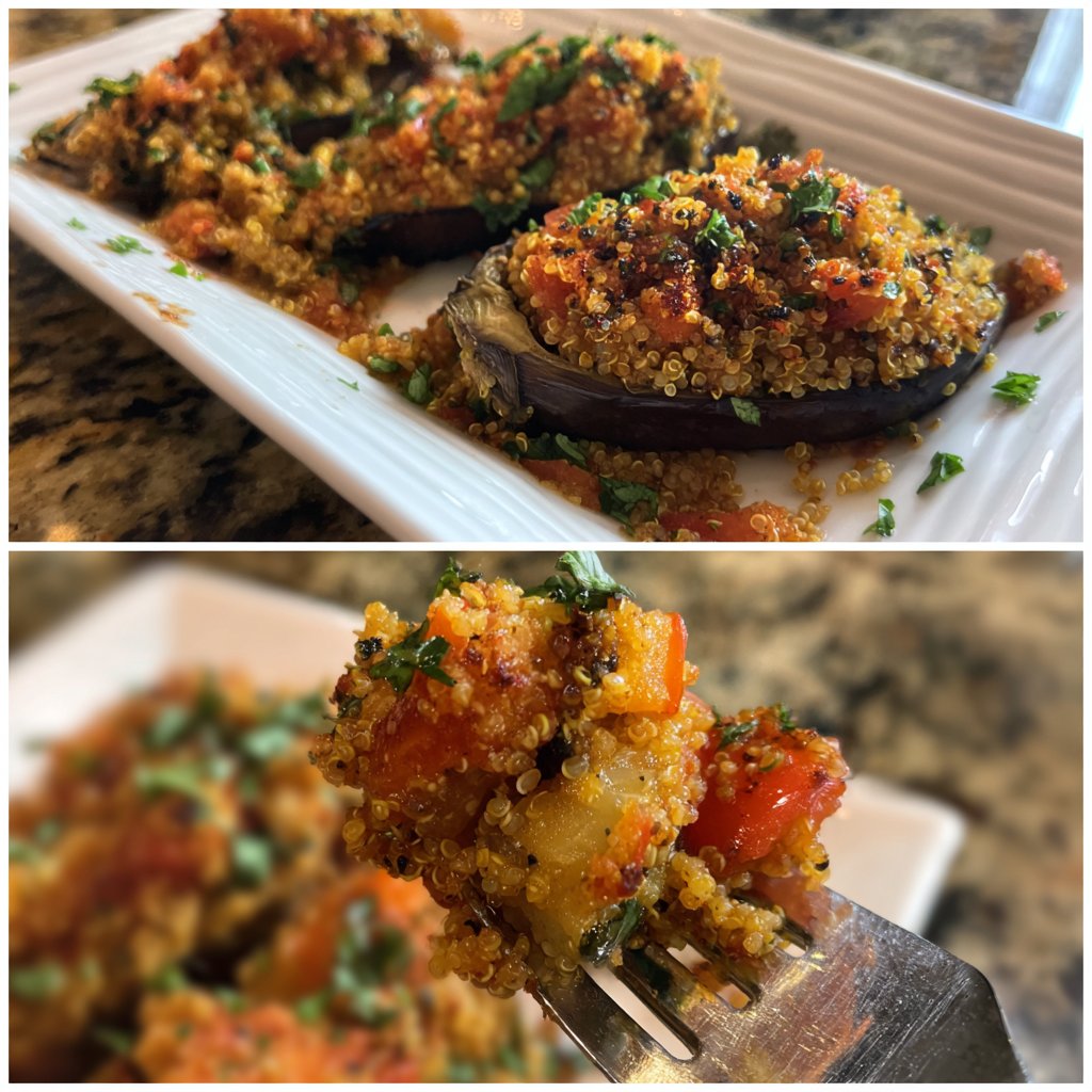 Auberginen mediterran gefüllt