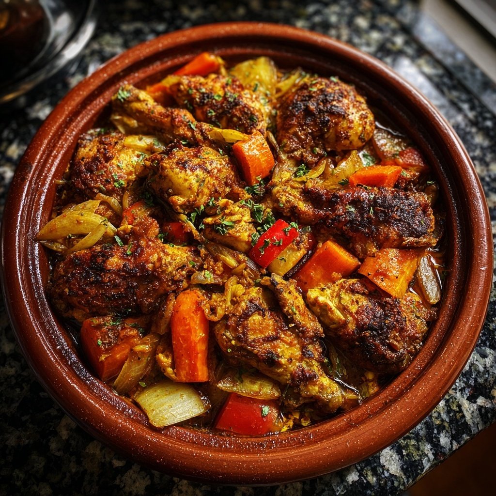 Internationale Küche Marokkanisches Hähnchen-Tagine