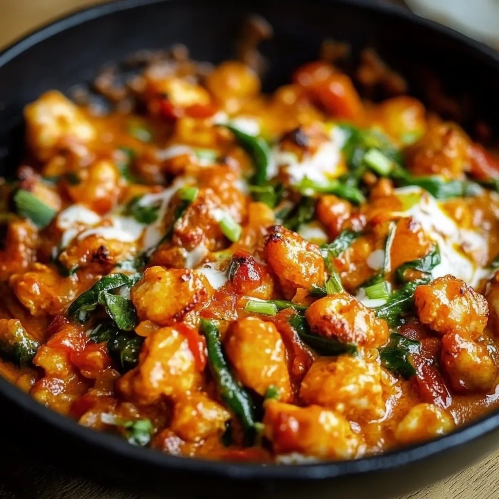 Cremiger Harissa-Kichererbseneintopf