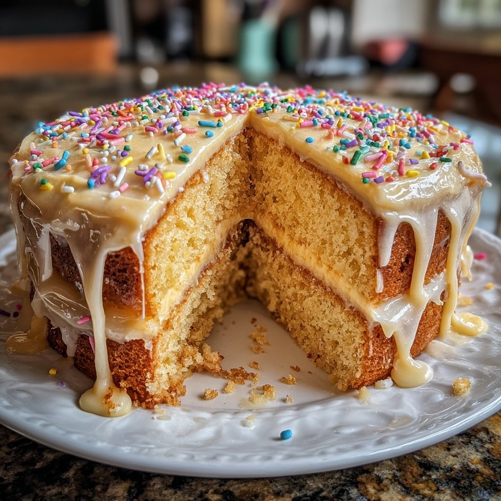 Geburtstagskuchen mit Buttercreme