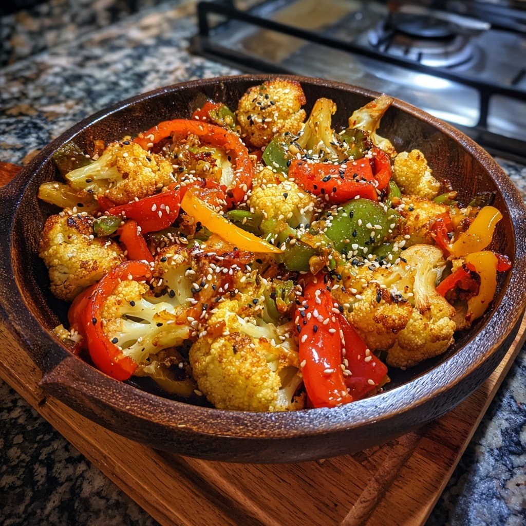 Blumenkohl Pfanne Asiatisch