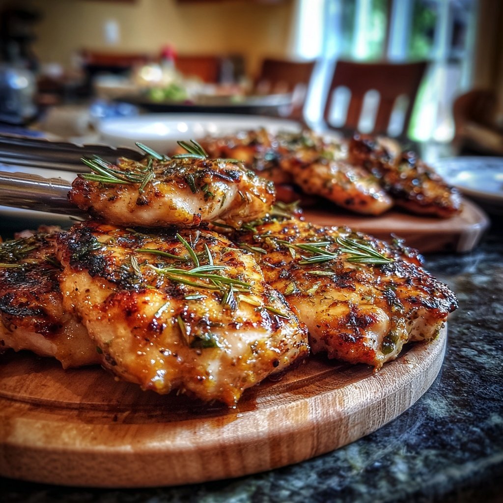 Gegrilltes Zitronen Hähnchen Mit Rosmarin