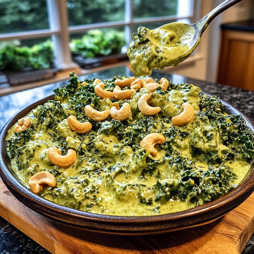 Veganes Grünkohlcurry mit Cashewkernen