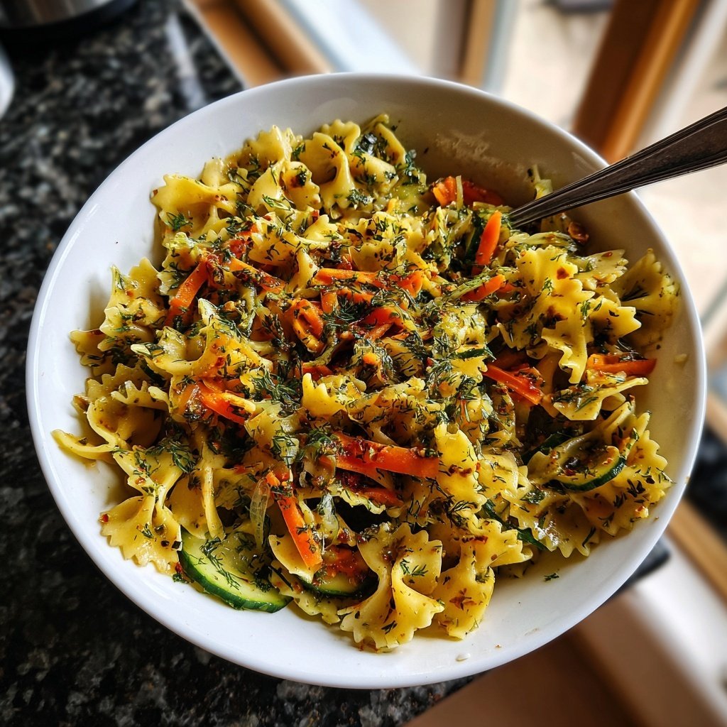 Nudelsalat Mit Gurke Und Dill