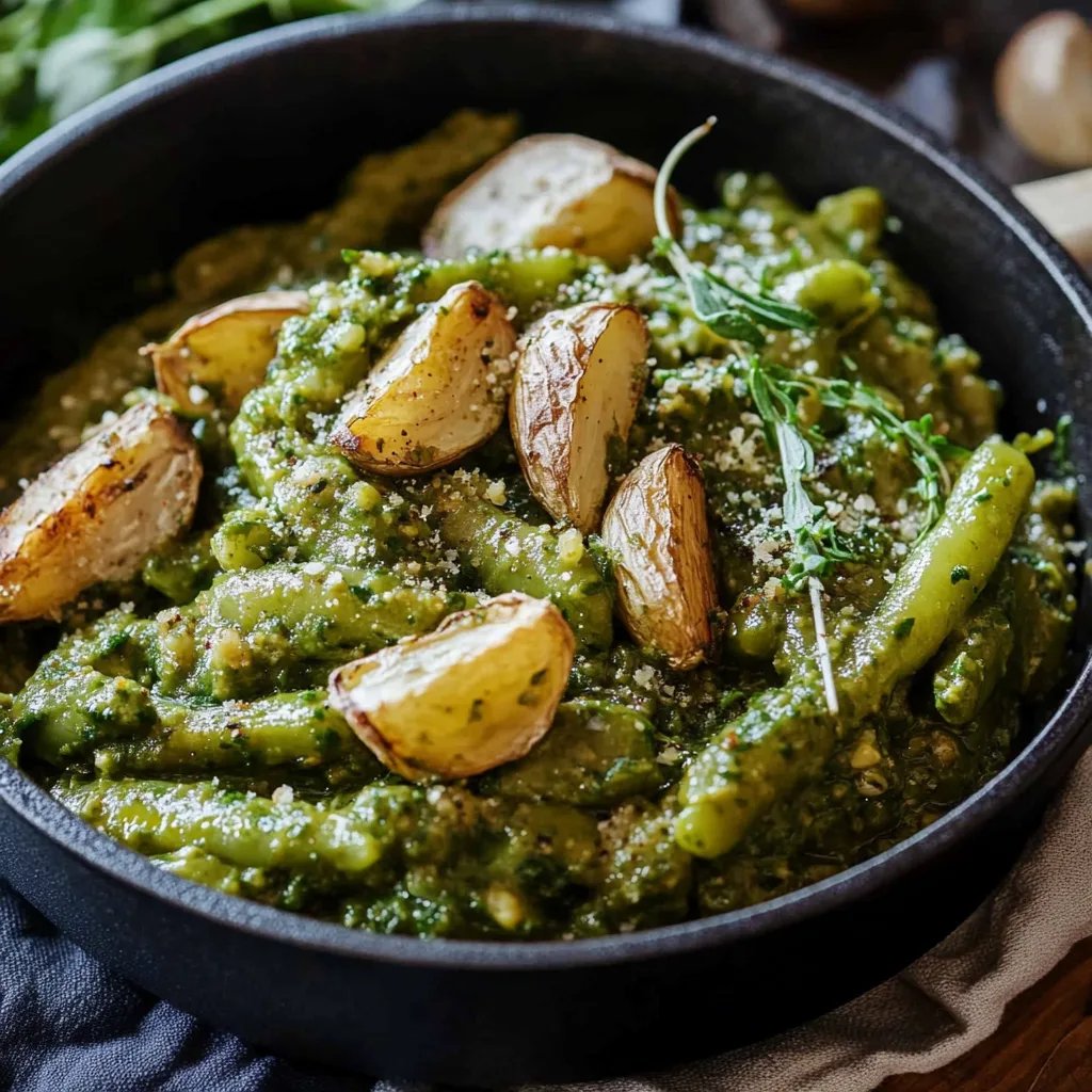 Grüne Bohnen aus dem Ofen