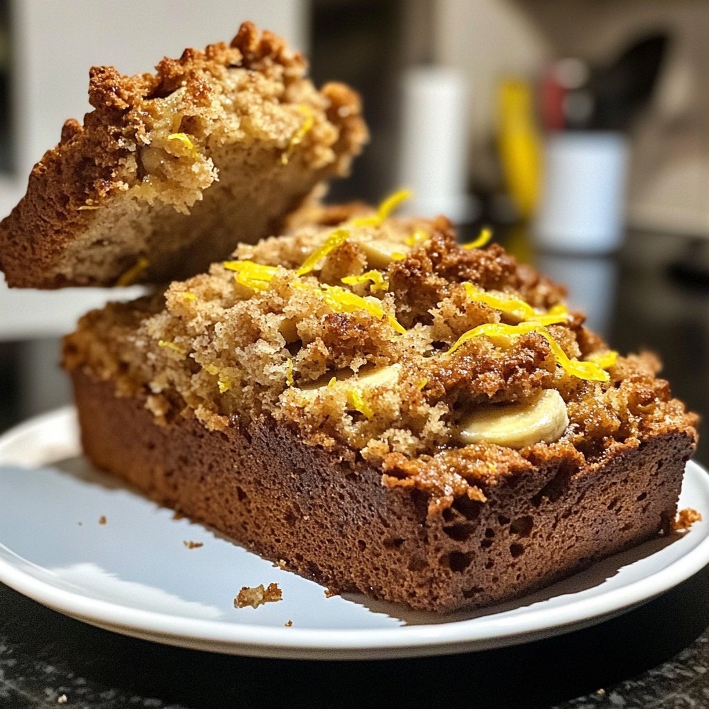 Bananenbrot mit Zitronenabrieb